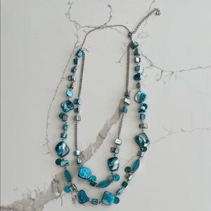 Elegant Blue and Silver Necklace